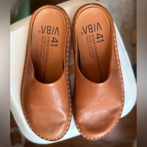 VIBAe Brown Leather Slip-On Shoes